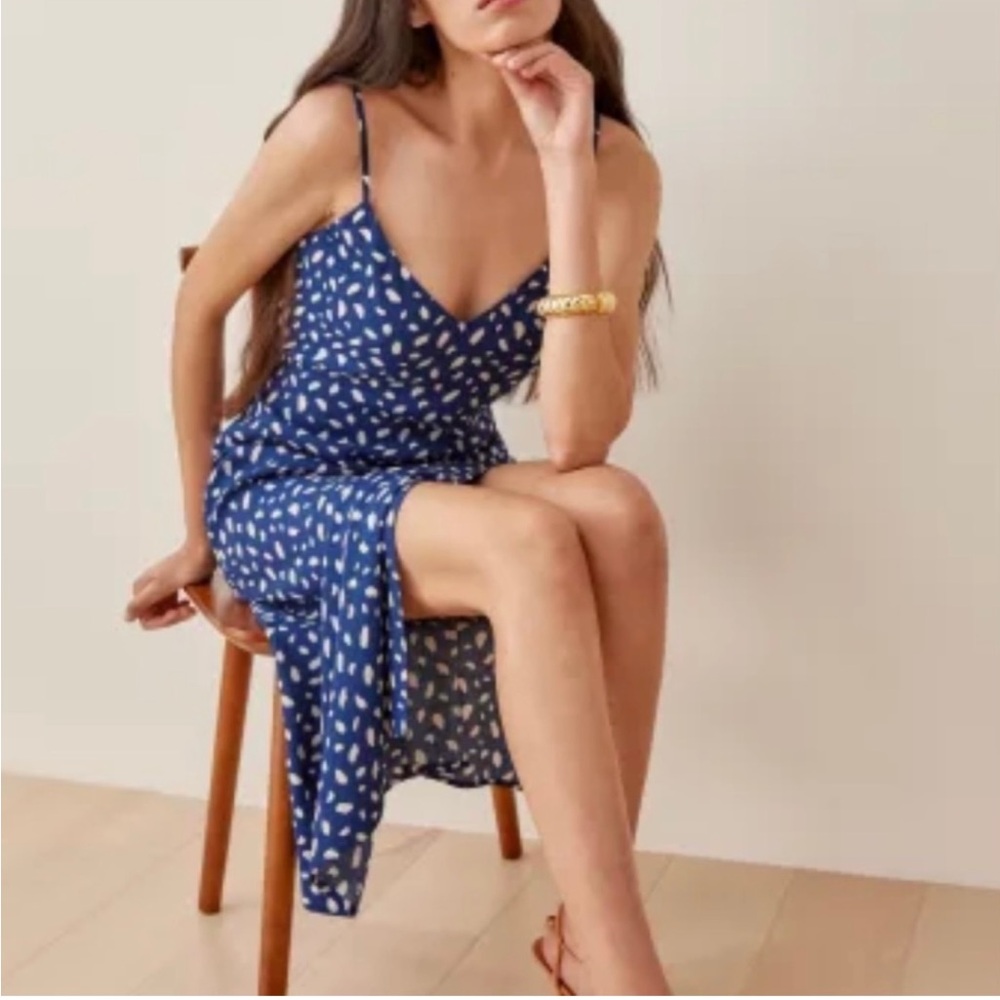 Reformation “Crimini” dress in Moran